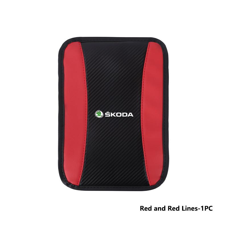 GQEW9 For Skoda Car Armrest Mat Center Console Arm Rest Protection Cushion Kamiq Karoq Octavia 2 3 Rapid Scala Kami Fabia VII VRS