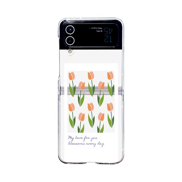 

Корейский милый чехол с рисунком для Samsung Galaxy Z Flip 4 3 5g, прозрачный складной противоударный жесткий чехол из ПК, аксессуары для задней панели for Galaxy Z Flip 4