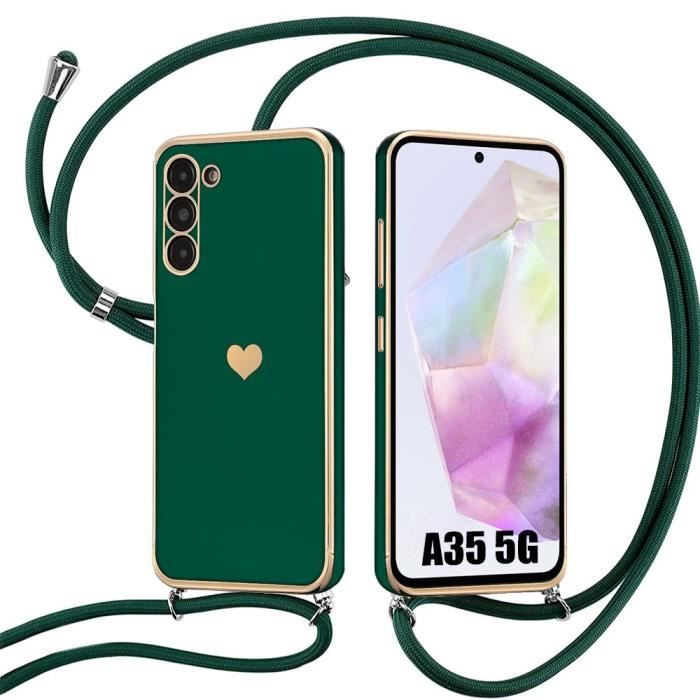Design Case - Booling - for Samsung Galaxy A35 5G - Silicone - Love Pattern - Adjustable Cord