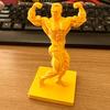 3D Printed Muscle Man Figurine Funny Golden Bodybuilding Man Figure Collectible Muscular Male Desktop Sculpture for Fitness Men