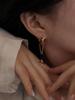 Korean Style Fashion Jewelry 18K Gold Plated 925 Sterling Silver Tassel Chain Hoop Earring for Women Silver Earring Jewelry