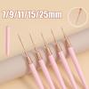 Ensemble de pinceaux à ongles, 7/9/11/15/25MM, poignée, stylo pour Nail Art, lignes de dessin, rayures, peinture, fleur, outils de manucure