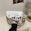 New piano keys trendy shoulder bag casual versatile temperament saddle bag niche design messenger bag