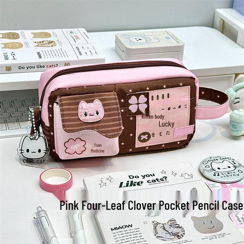 Japanese Anime Magic Cat Large Pencil Case for Students