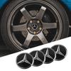 CRU1 4Pcs 56mm Car Emblem Auto Wheel Center Hub Caps Decal Accessories For Mercedes Benz B/C/E/S Class A Class C200L GLC GLK