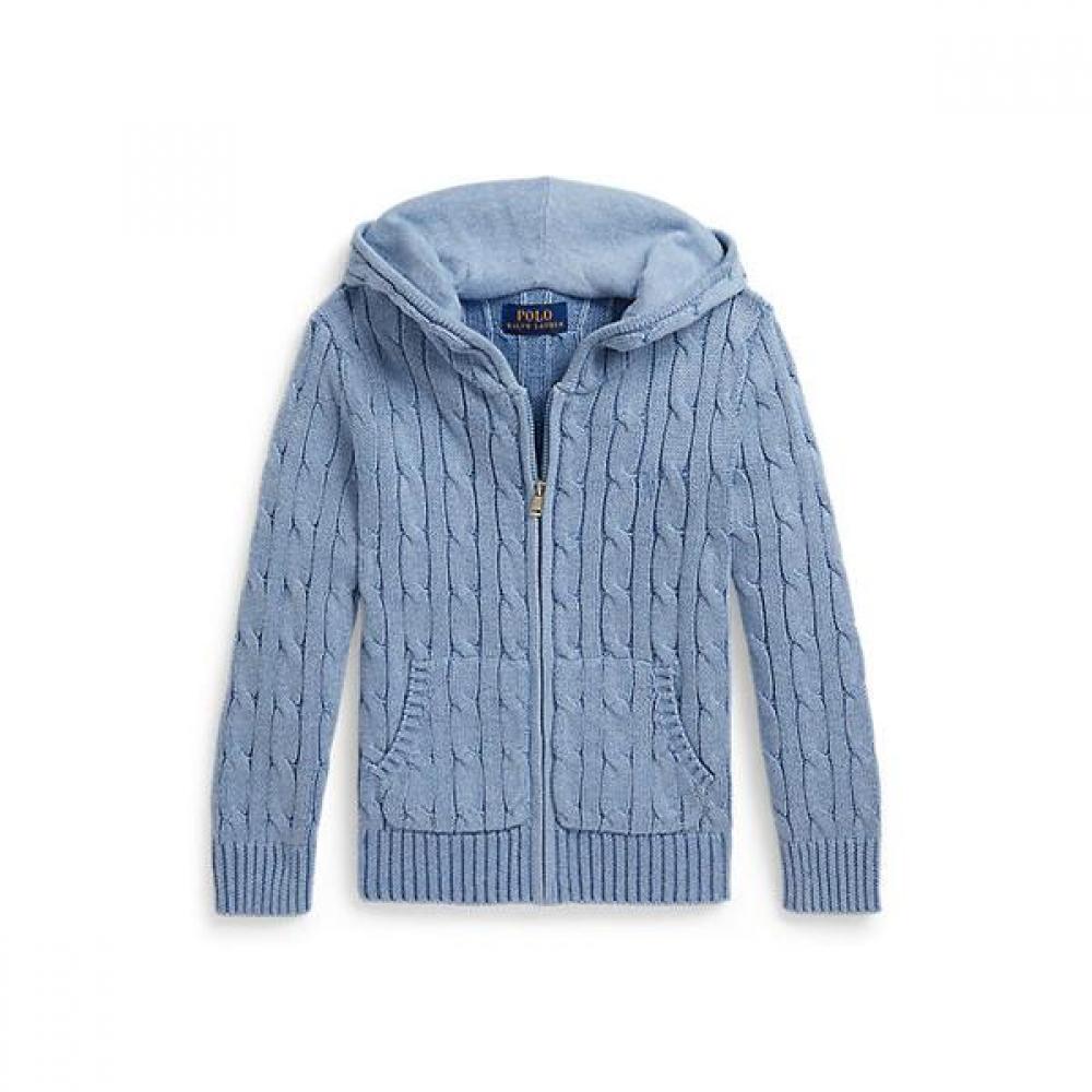Polo Ralph Lauren Boys 2 7 Cable Cotton Hooded Full Zip Sweater Cwposweb6820710400 5