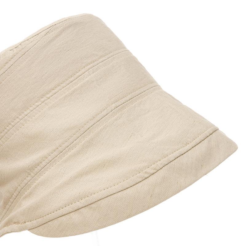 Sombrero de Pescador de Algodón y Lino para Mujer, Verano, Exterior, Protección Solar, Transpirable, Sombrilla, Sombrero de Pescador, Sombrero de Sol
