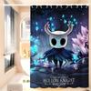 H-Hollow Knight Shower Curtain Outdoor Scenery Summer Vacation Bathroom Decor Holiday Polyester Bath Curtain With Hooks