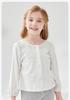 Girls' Air Conditioning Shirt Summer Mid to Large Children's Thin Outdoor Cardigan Coat with Small Flower Embroidered Dot Diamond Button