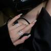 Niche Design Micro-Inlaid Zircon Cold Wind Advanced Sense Adjustable Index Finger Ring Women'S Fashion Personality Trendy Cool