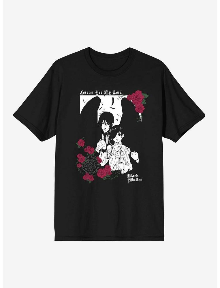Black Butler Sebastian & Ciel Roses T-Shirt Unisex T-Shirt L