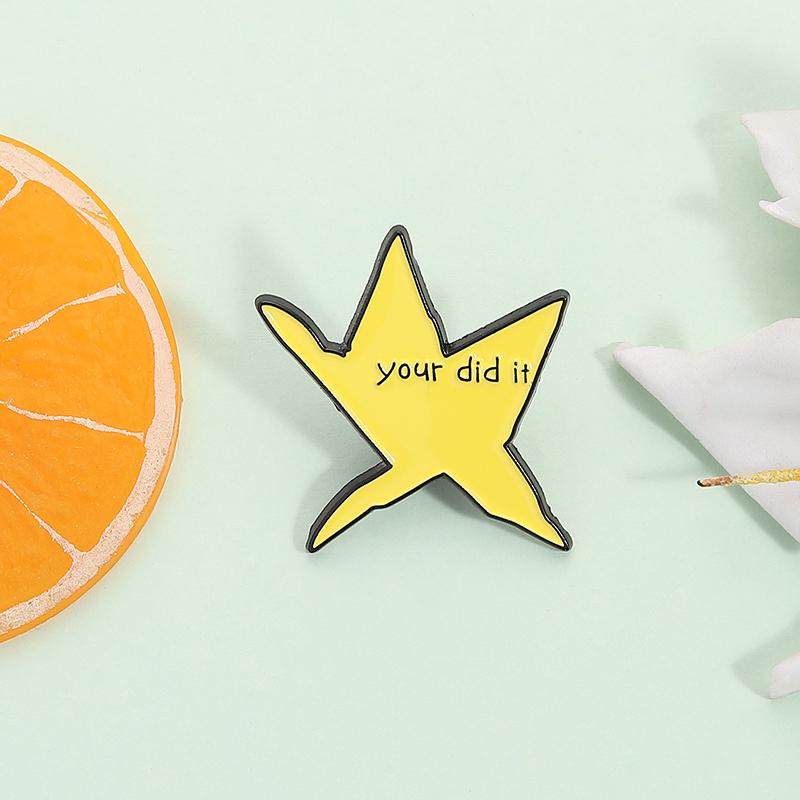 Your Did It Enamel Pin Creative Pentagram Doing My Best Inspirational Quote Brooches Lapel Badge Funny Jewelry Gifts For Friends