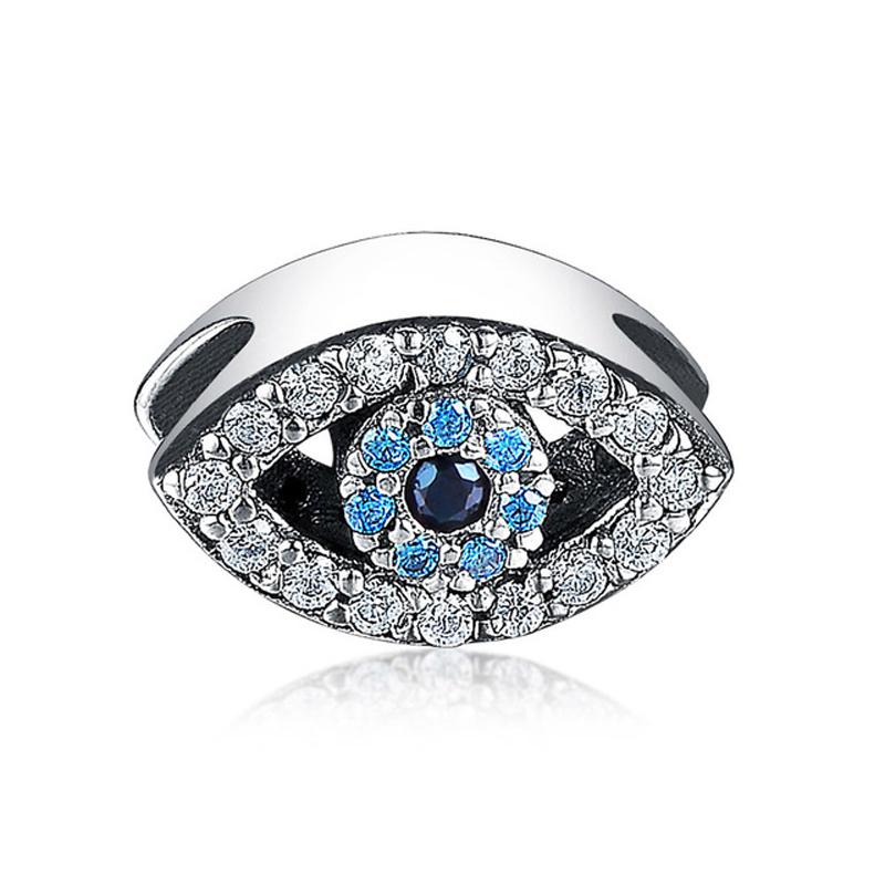 Copper The Eye Of The Devil Palm Feather Charm Fit Original Bracelet Accessories Women Jewelry