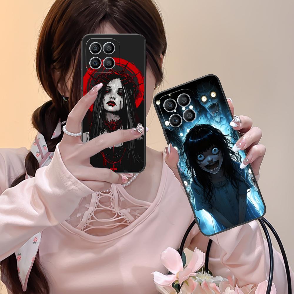 Terror Gothic Art Mobile Phone Case for Honor 90 80 70 60 50 30 20 10 9 8 7 Pro S SE Lite 5G Colorful Printing Cover Cover