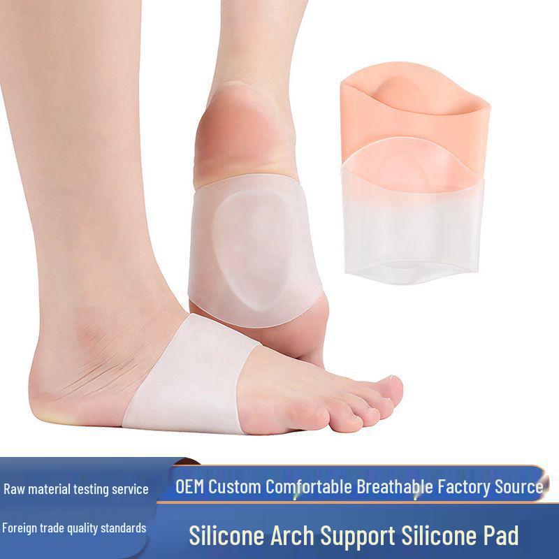 Silicone Arch Support Sleeve for Men and Women - Half Size Metatarsal Pad for Flat Foot Correction