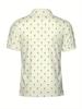 Men'S Short-Sleeve Polo Shirt with Flat Digital Print Pattern - No Texture