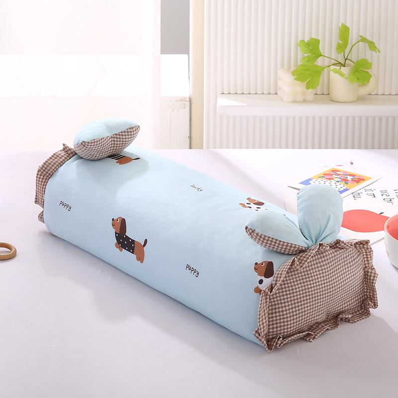 Pure Cotton Cartoon Buckwheat Pillow - Breathable, Sweat-Absorbent, Herbal Core, Removable & Washable Cover, Ideal for Kids & Students.