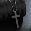 Atoztide Engrave Name Cross Pendant Necklace for Women Men Personalized Date Stainless Steel Jewelry Link Chain Birthday Gift