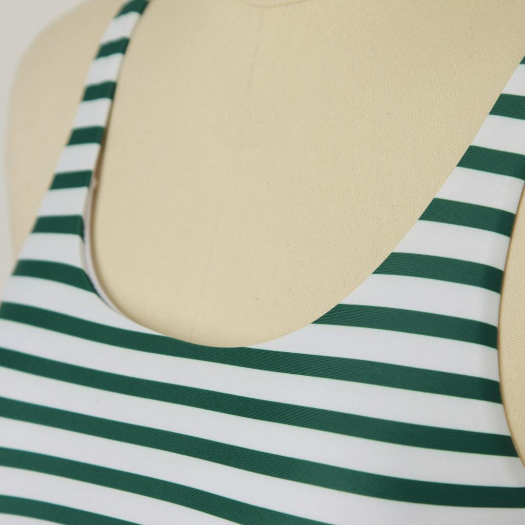 Dvoudílné bikiny pro ženy Pruhovaný potisk Push-up podprsenka Bokové bikiny Spodní díl Dvoudílné Bez zad Plážová dovolená Biquini Plavky