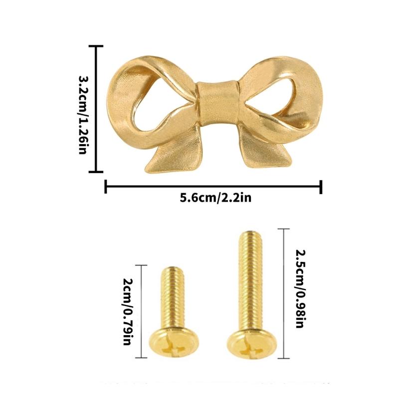 Simple Metal Cabinet Knob Drawer Pulls Bowknot Shape Furniture Decorative Handle for Kitchen Cupboard Wardrobe