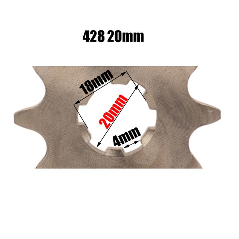 Front Engine 428# 10T 11T 12T 13T 14T 15T 16T 17T 18T 19T Teeth 20mm Chain Sprocket With Retainer Plate Locker For KAYO BSE SSR