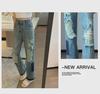 Women's European Style Distressed Elastic Waist Jeans