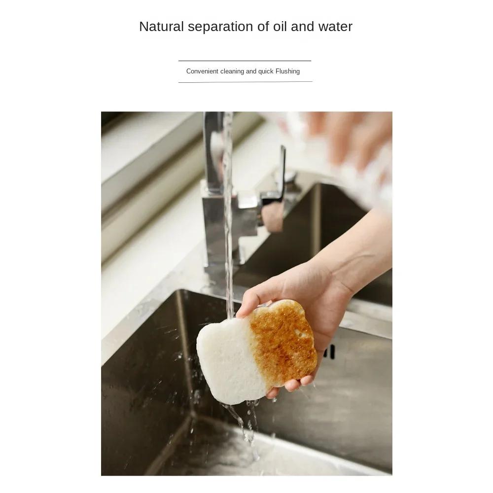 Nova Esponja de Celulose de Madeira Comprimida Algodão Limpeza Cozinha Utensílio Natural Sem Óleo para Lavar Louça