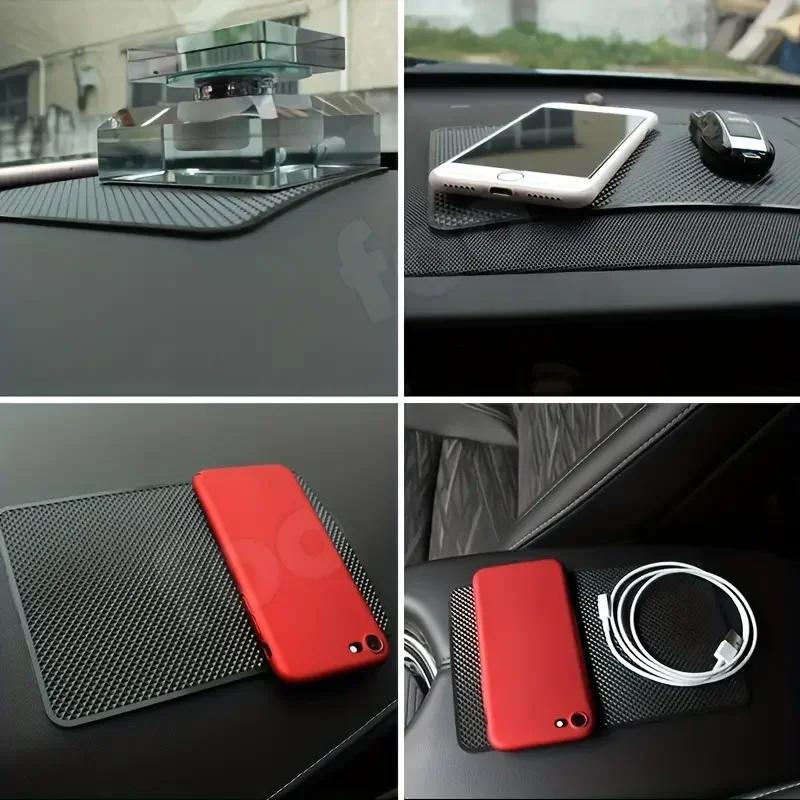 Car Panel Anti-Slip Mat - Sticky PVC Heat-Resistant Pad for Sunglasses/Phone Holder (Interior Style)