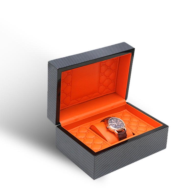 Solid Wood Painted Jewelry and Watch Box with Flip Lid - High-End Gift Packaging In Stock
