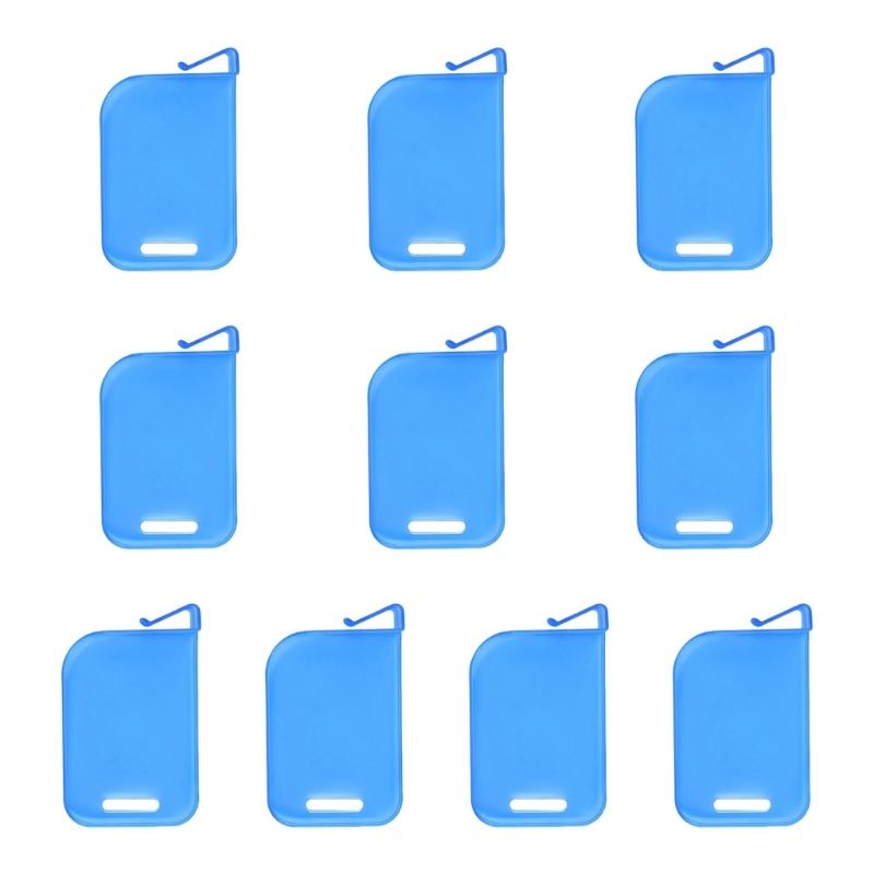 

10 шт. Пластиковый разделитель для бокса для торговых карт, клипса, прокладка для карт, хранение, классификация, перегородка, клипса, разделительная доска для хранения синий