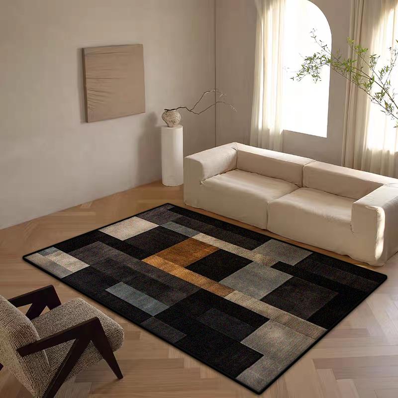 

Block Design Modern Area Rugs for Living Room Luxury Decoration Home Plush Carpet Mat Bedside Bed Room Entrance Non-slip Mat IG 60x90cm