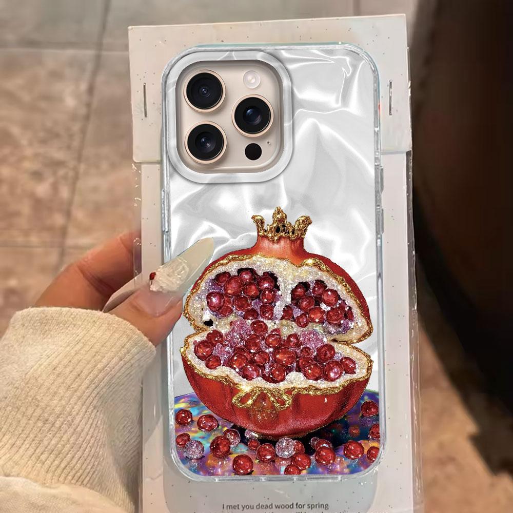 White Peony Lotus Print Women Girls Water Texture Phone Case for Iphone 16 15 14 7 8 Plus 13 11 12 Pro Max X XS XR SE 2022 Cover