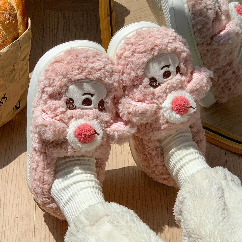 

Милые хлопковые тапочки женские осенне-зимние новые домашние комнатные плюшевые тапочки на толстой подошве с закрытым носком женские зимние 36 -37 [Suitable for sizes 35-36]