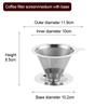 1Pc Reusable Double Layer Stainless Steel Coffee Filter Holder Pour Over Coffees Dripper Mesh Coffee Tea Filter Basket Tools