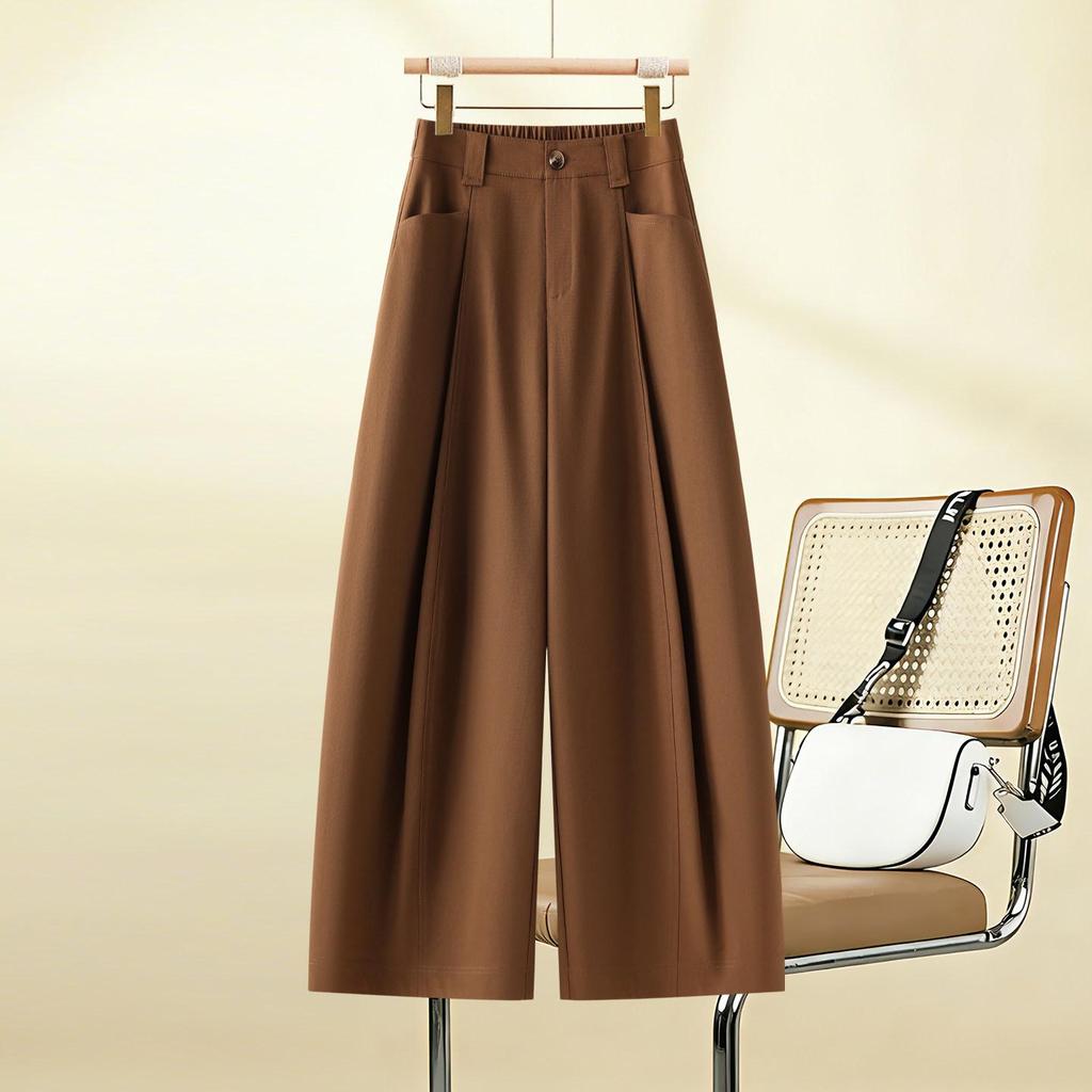 Stylish High-Waisted Wide-Leg Pants 2026: Women's Slimming Casual Spring/Autumn Pants