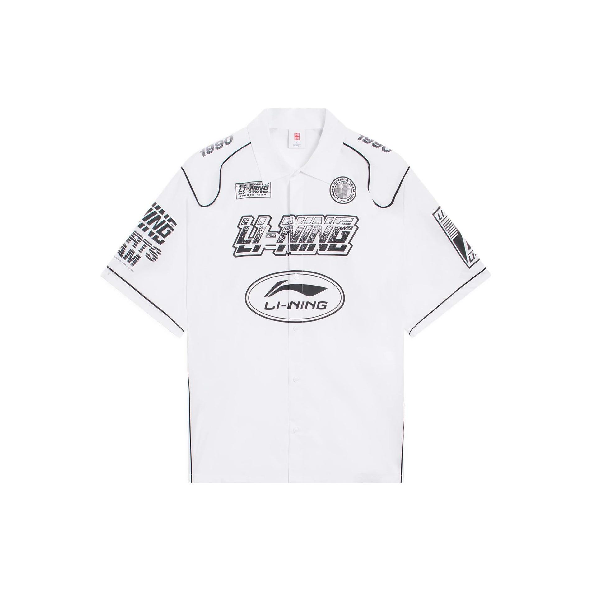 Li-Ning Sports Team Graphic Shirts  White  Men s ASHS023-1 M