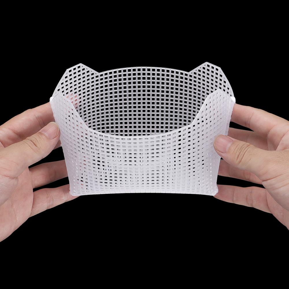5pc Small Knitting &Weaving Plastic Mesh Sheet, DIY White Mold Stencil Accessories, Easy To Weave Bag, Perfect Creative DIY Gift