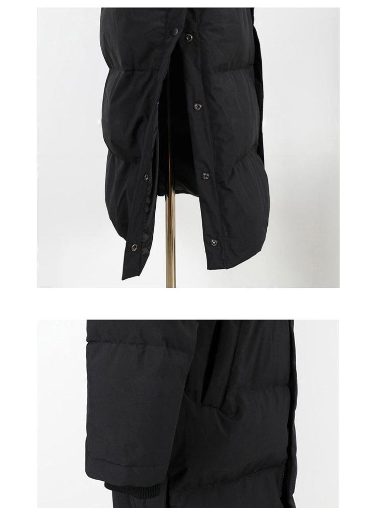 Korean Style Winter 2025 Women's Thick Over-the-Knee Cotton Coat