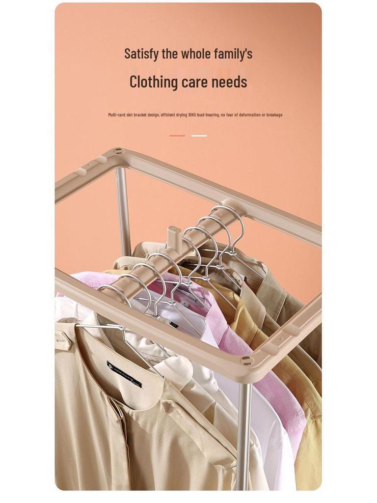 Multifunctional Portable Clothes Dryer & Ironing Machine with Foldable Rack and High-Temperature Sterilization