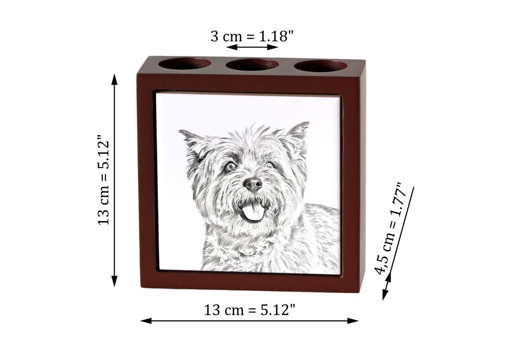 Cairn Terrier – Pen holder with a dog, desk organizer with a print | Art-Dog