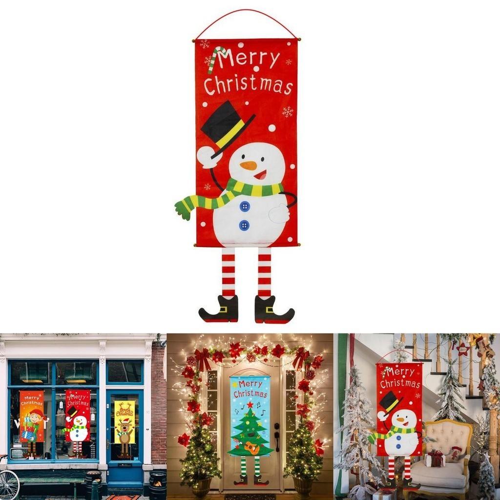 Hochwertige Weihnachts-Veranda-Türbanner-Flagge für Heimdekoration