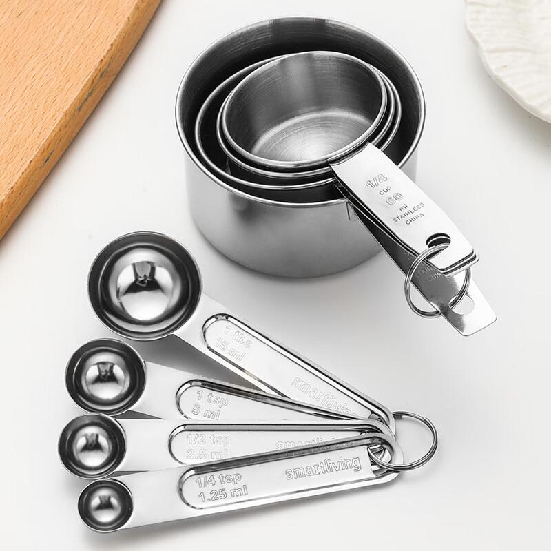MDNG Stainless Steel Measuring Cups and Spoons Set