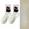 Cartoon Cute Plush Ball Animal Socks, Women's Mid-calf Socks, Trendy Pile Socks, Autumn and Winter Long Socks