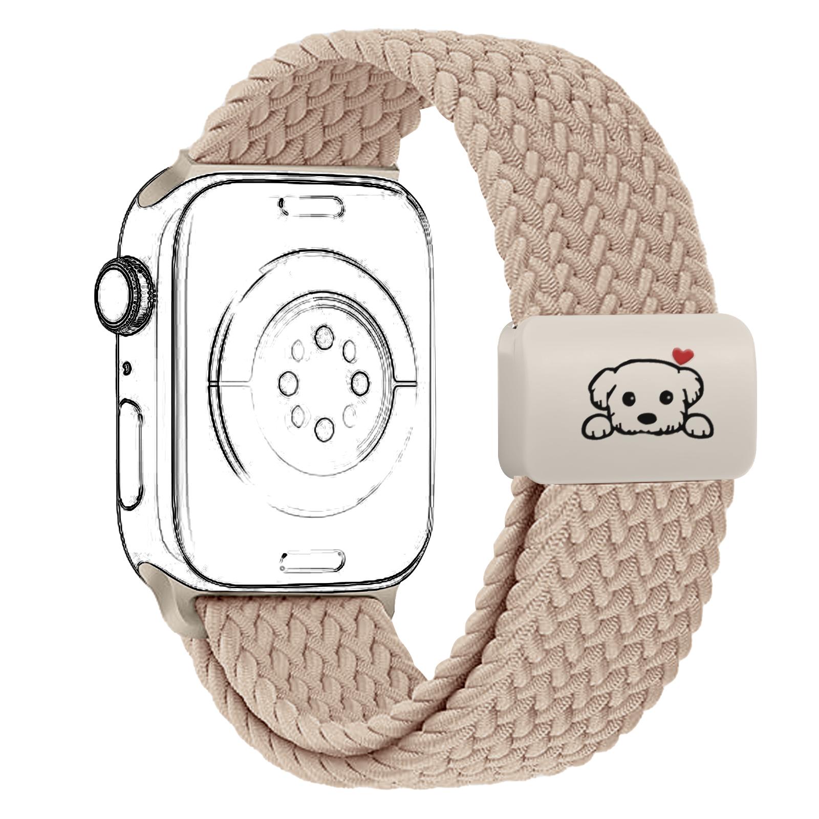 

Braided nylon Strap For Apple Watch Bands 44mm 40mm 45mm 46mm 41 49mm magnetic Bracelet iWatch series se 7 6 8 9 10 ultra 2 3 11 42 44 45 49 S10-46mm