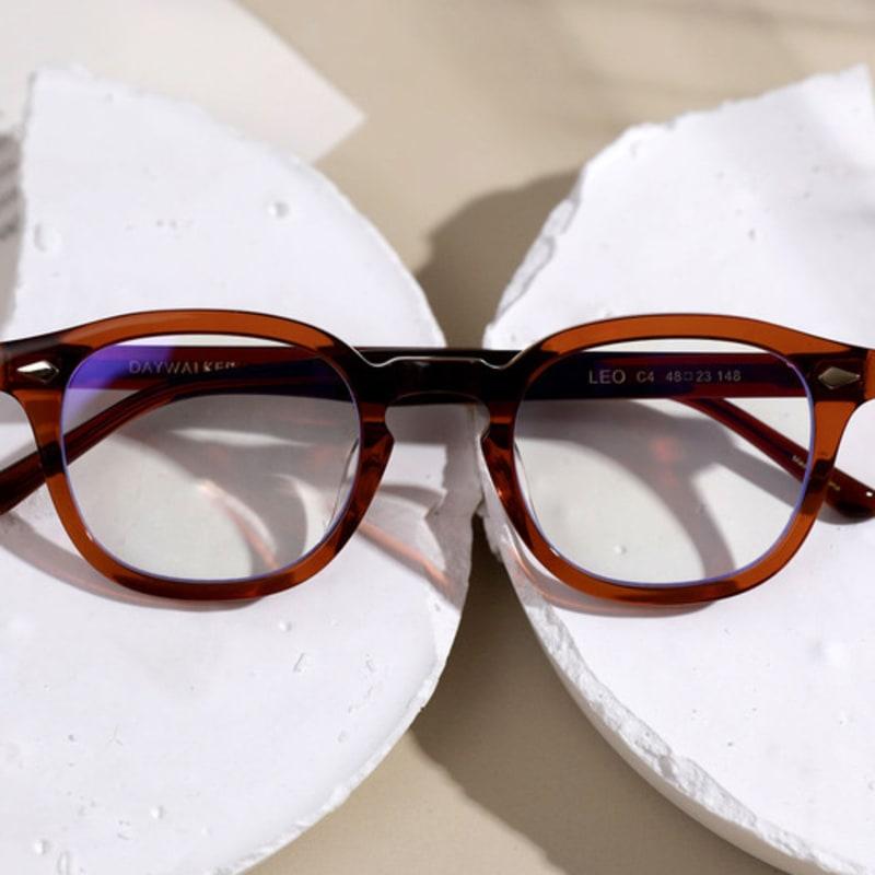 

DAYWALKER Zeiss Lens Unisex Blue Light Blocking Horn-Rimmed Glasses LEO C4 LEO C4