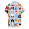 Camicia da uomo con stampe 3D a linee minimaliste, camicia con bottoni, camicia casual, camicia estiva, manica corta, abbigliamento quotidiano per le vacanze