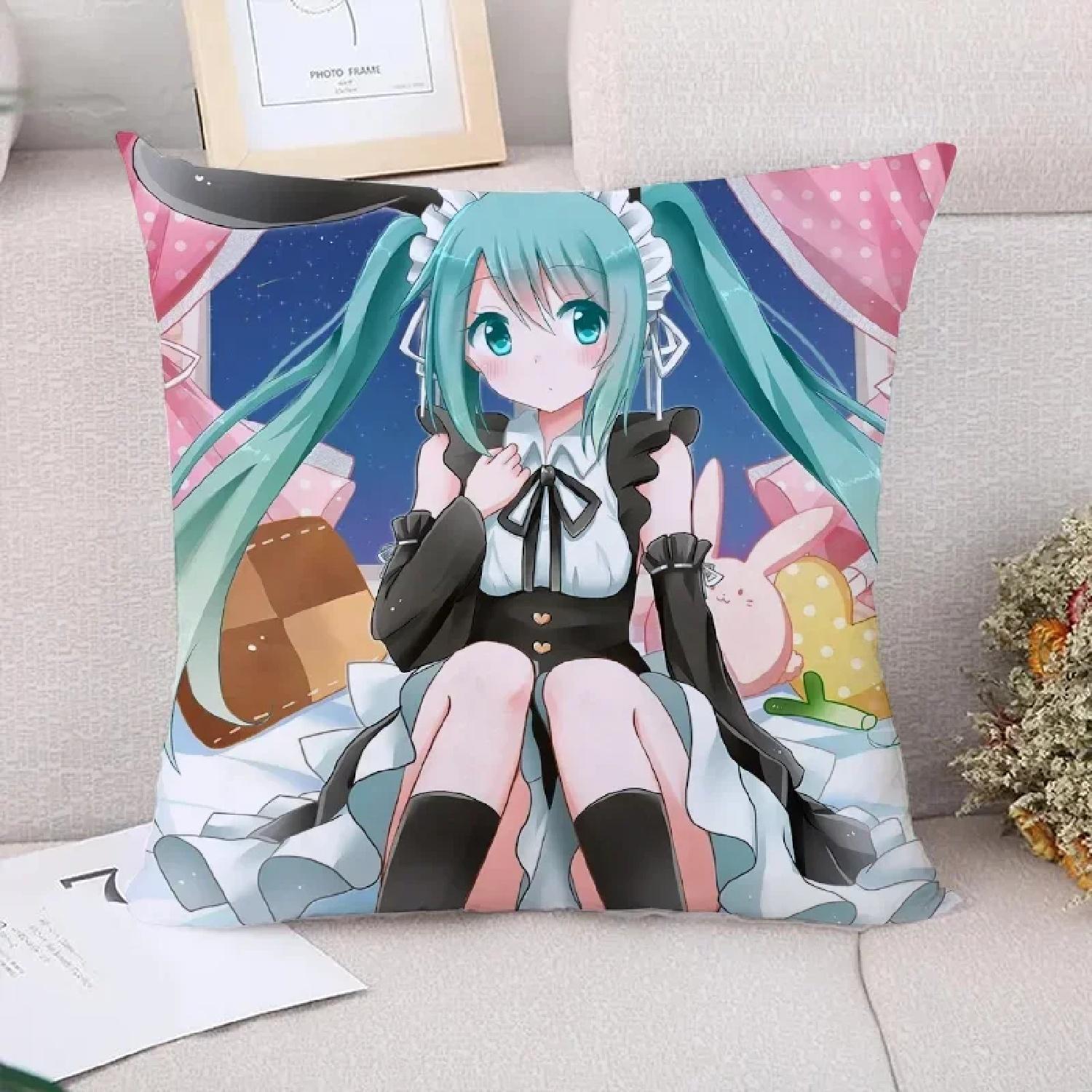 

Body Pillow M-Miku Cushion s for Bed Pillows Car Decoration Sofa Cushions Decorative Pillowcase Fall Decor Homez,(4) 66x66cm