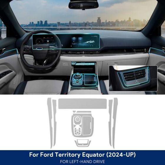Car Interior TPU Protector Anti-scratch Film For Ford Territory Equator 2024-2025 Protective Transparent Stickers Accessories