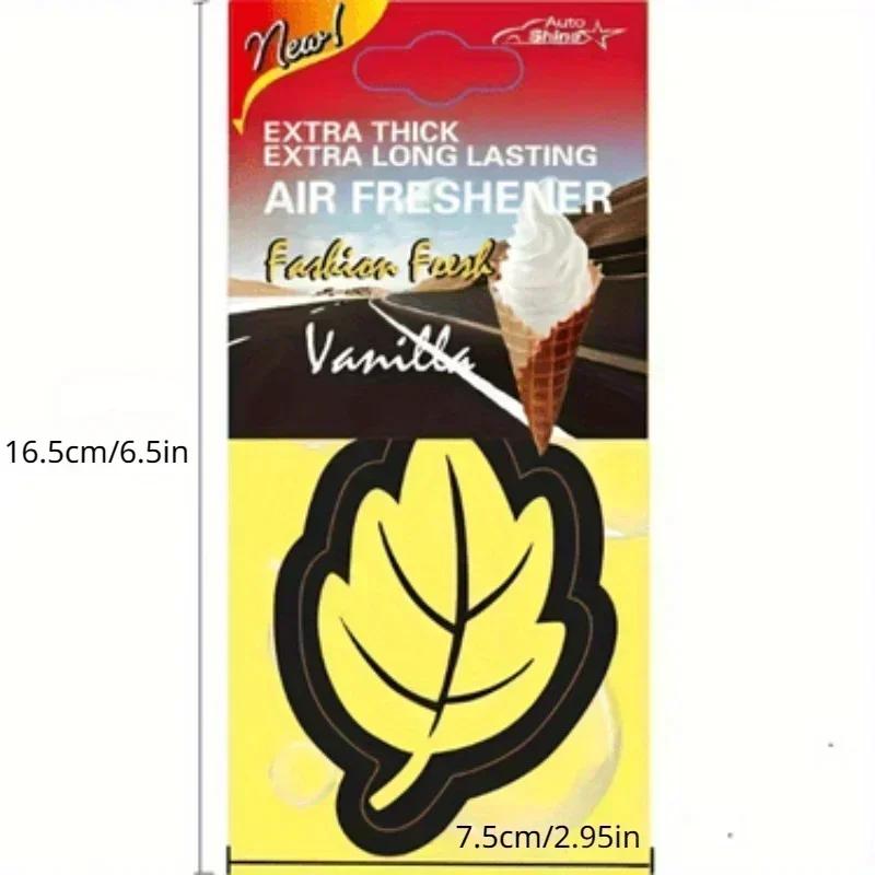 6PCS Scar accessories interior Car Air Freshener Natural scented tea paper Auto Hanging Vanilla perfume fragrance Leaf Shape