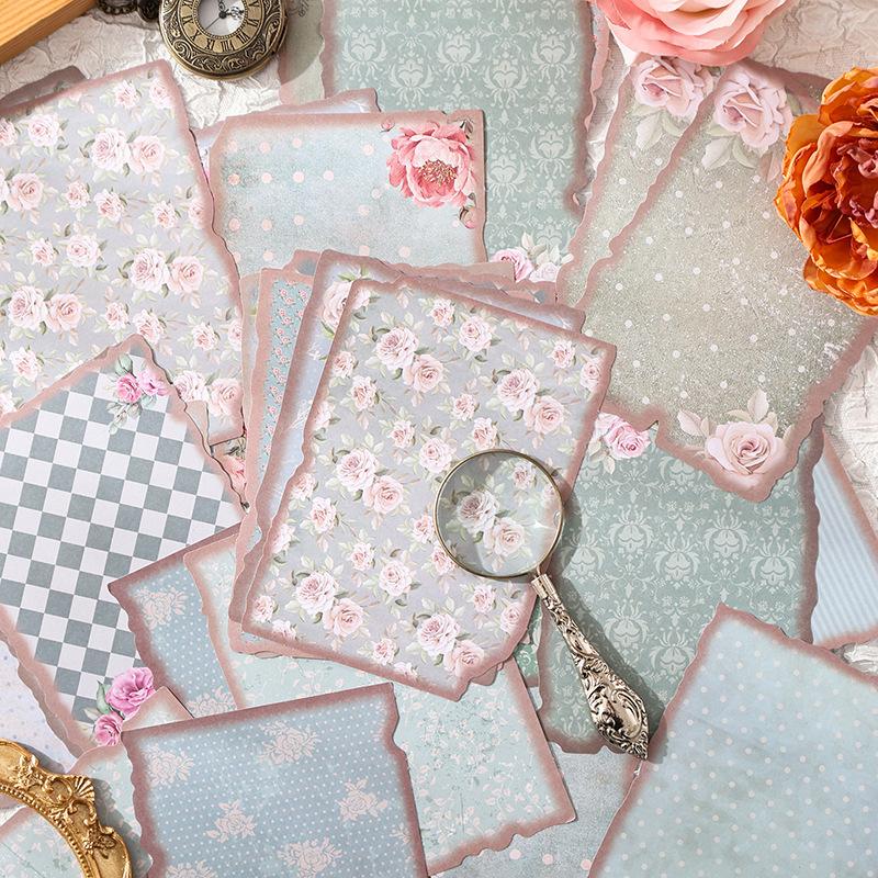 Retro Texture Paper Kit Journaling Scrapbooking Base Paper Decorative Sticky Notes for Kids Reward Gift